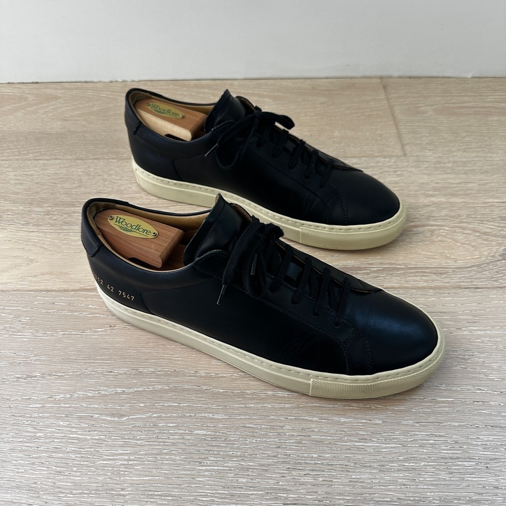 Common Projects Achilles Low Luxury Sneaker - Black - Size EU 42 / US 9